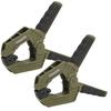 Nesect Spring Clamps, 50mm (2 Inches) X 2, Super Strong, Wide Flexible Pads, Woodworking DIY, Camping, Tarps, Made In Japan