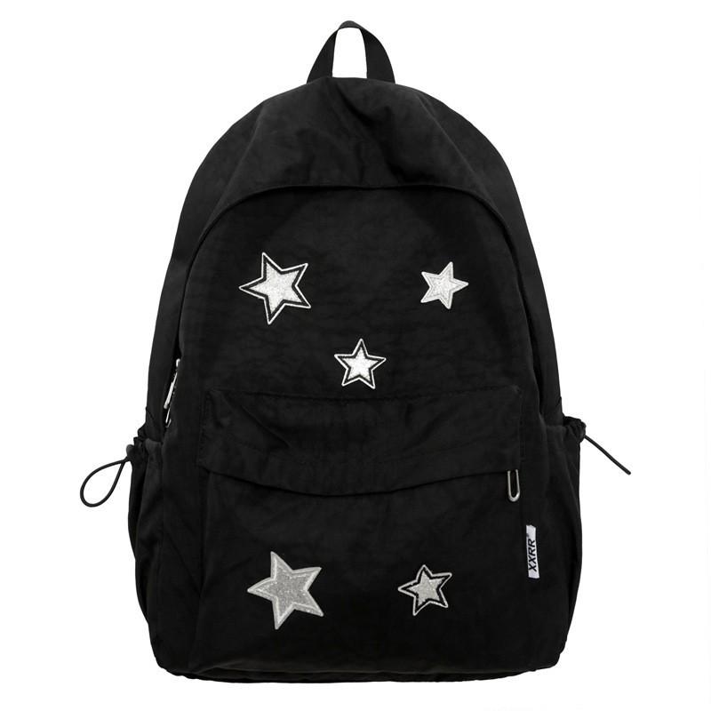 Five-pointed Star Schoolbag Female College Students Niche Girl Backpack Ins All-matching Simple Cross-border Large-capacity