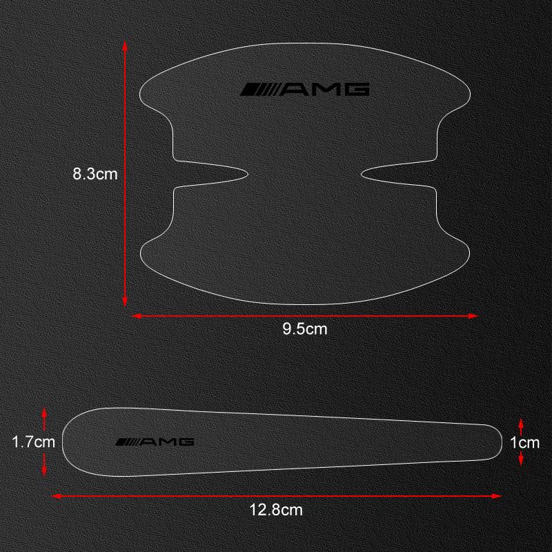 8Pcs Transparent Car Door Handle Bowl Anti Scratch Protective Sticker For Mercedes Benz AMG GLE GLS GLC CLA GLB ML C500 C200 C300 W204 W206 W205 W203