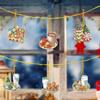 6pcs Xmas Theme 2D/Flat DIY Hanging Diamond Art Kits Rhinestone Diamond Art Window Pendants Window Hanging Art for Home Decor