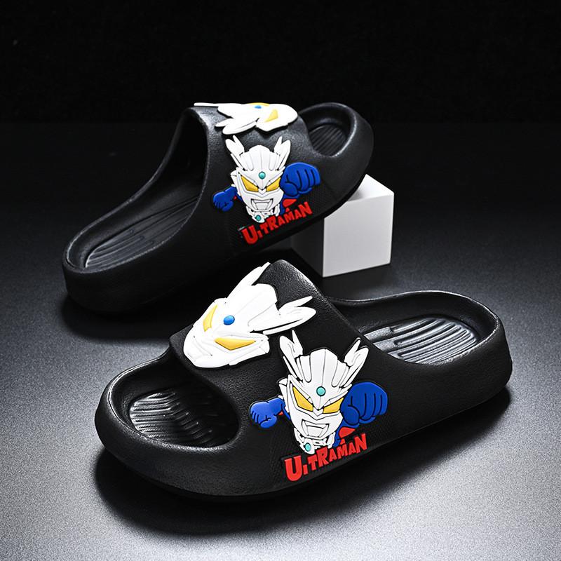 Comfortable Boys Summer Slippers For Kids With Cartoon Superhero Design In Multiple Colors And Sizes