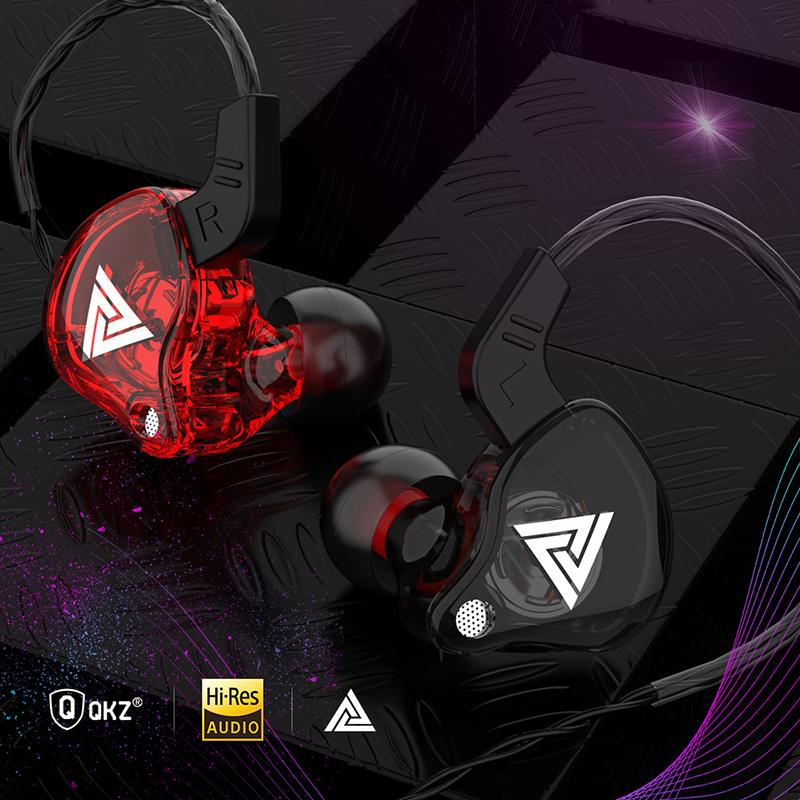 AK6 In Ear Earphone 6 Dynamic Driver Unit Headphone With Mic Stereo Sports HiFi Subwoofer Headset Monitor Earbuds Noise Cancel