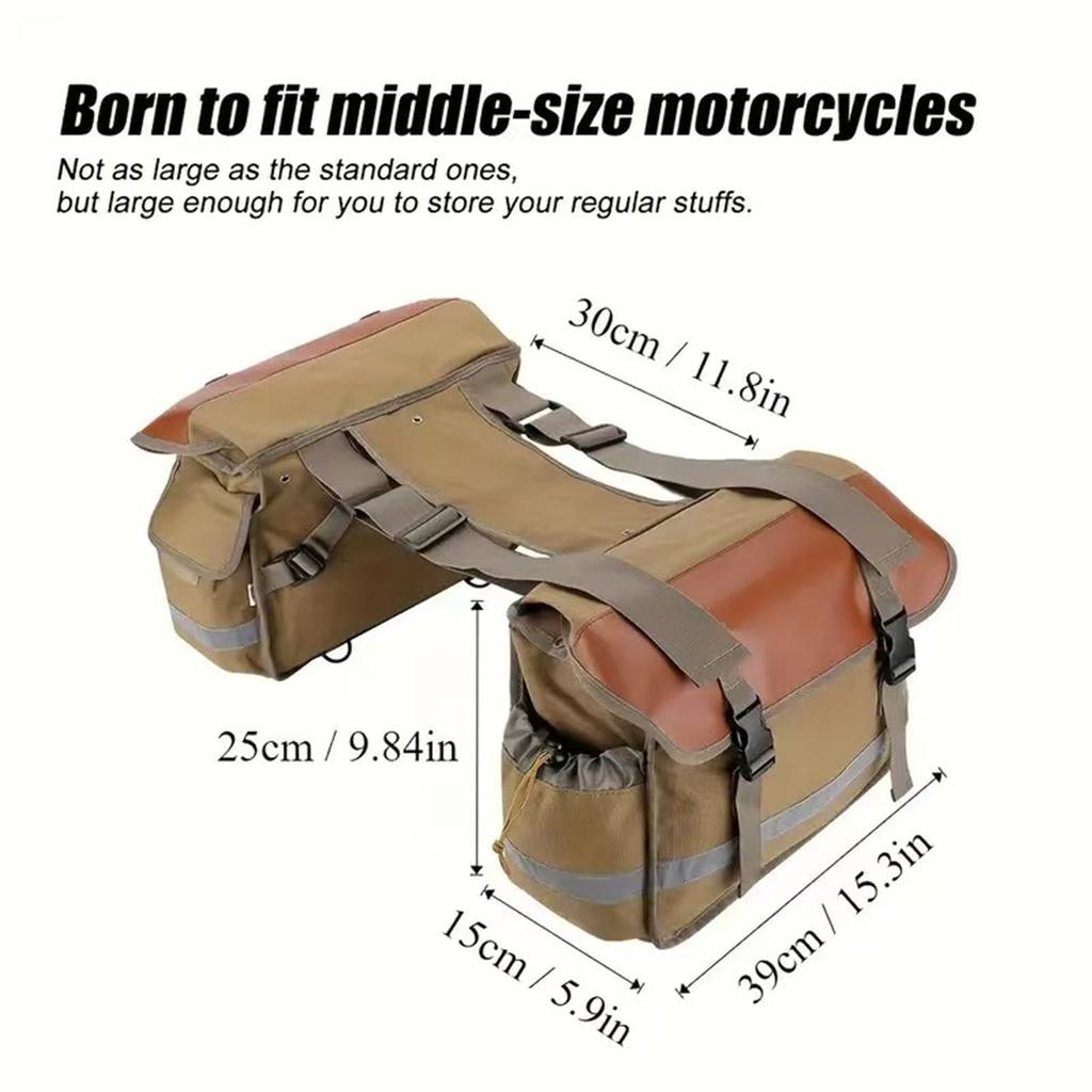 Motorcycle Saddlebag Luggage Bags Touring Motorbike Saddle Bag Canvas Stroage Bag For Honda Shadow For Suzuki dr 650 Tools Pouch