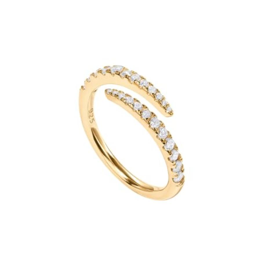 Cubic Zirconia Open Twist Eternity Band for Women