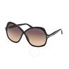 Rosemin Smoke Gradient Butterfly Ladies Sunglasses Ft1013 01b 64