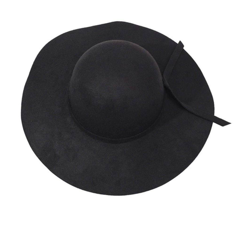 Cappelli a tesa larga stile vintage Cappelli bombati a tesa larga in feltro Cappello a secchiello alla moda Abbigliamento casual