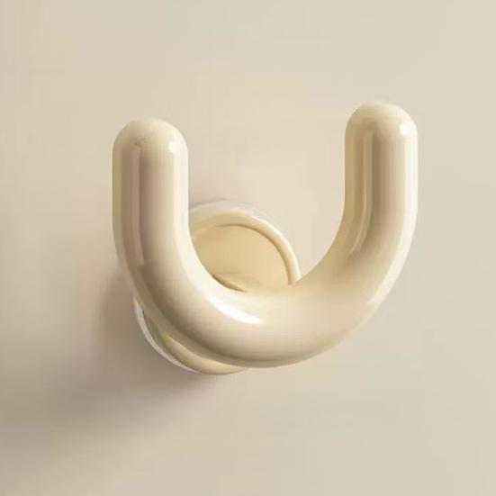 Yousheng 2PCS Shoe Rack U Shape Suction Cup Hook Non-Slip Stable Support No Drilling Slipper Rack for Towels