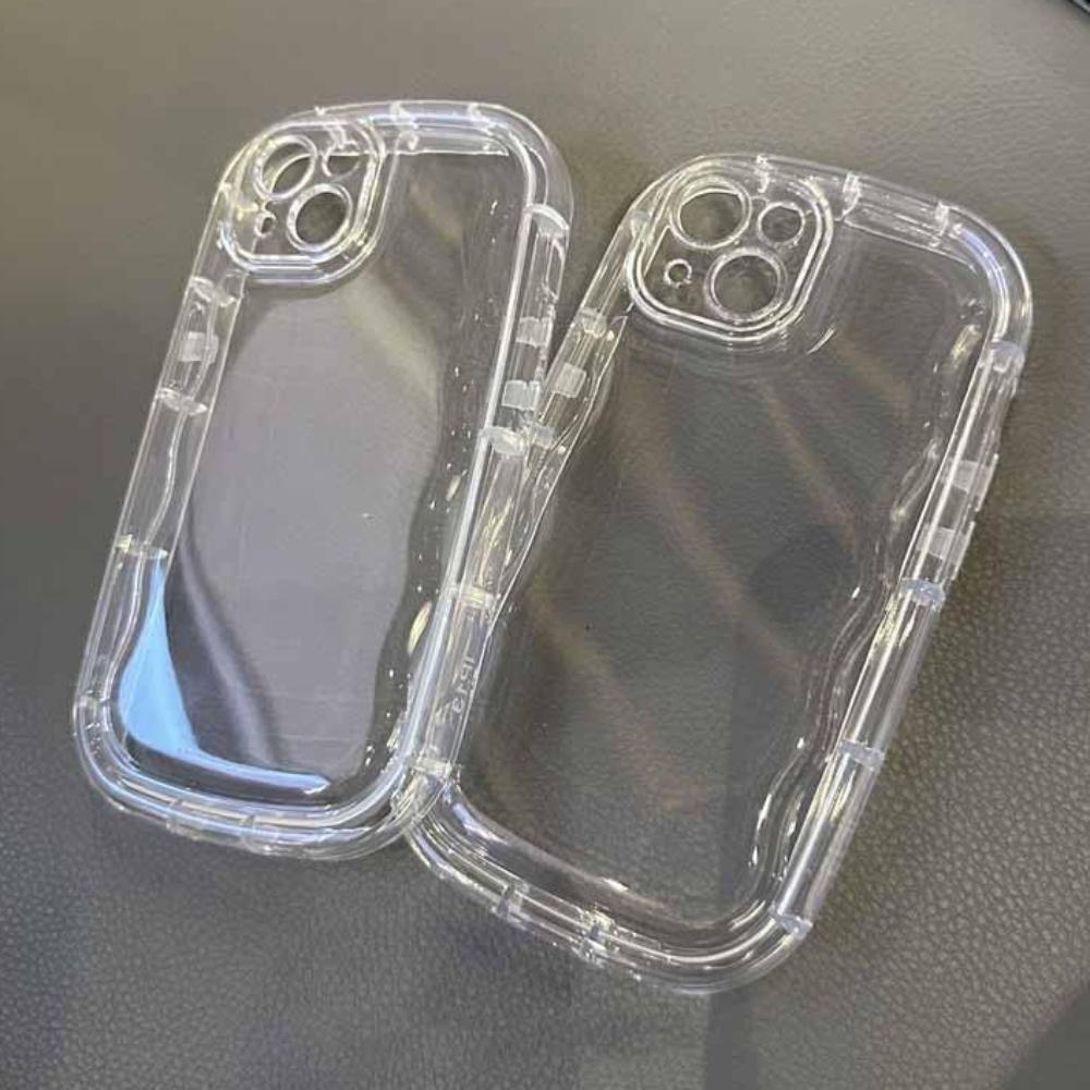 Luxury Transparent Soap Soft  Phone Case For iPhone 17 Air 16 15 14 13 12 11 Pro Max Plus 17 Pro Camera ProtectionAirbag Cover