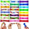 Colorful Beaded Stress Relief Fidget Toy - Woven Net Tube with Marble