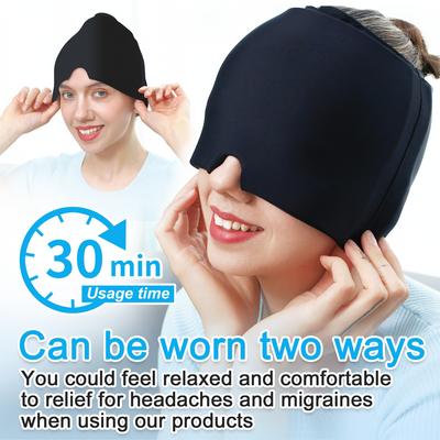 Bonnet de gel anti-migraine, bonnet anti-maux de tête extensible 