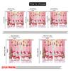 2pcs,2D Plane Printing Curtains Digital Printed Cute Snowman Family Christmas Backdrop Durable 100% Polyester Fabric (without