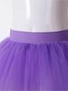 Girls Tutu Mesh Dance Skirt Elastic Waistband Solid Color Four Layer Design Ballet Practice Performance Skirt