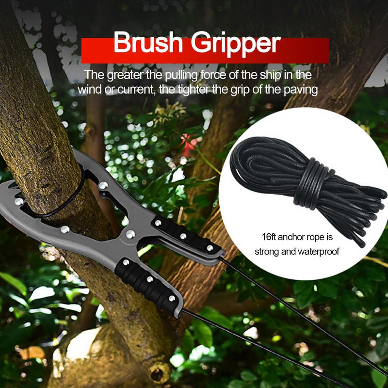 Kayak Anchor Clamp Durable Kayak Brush Gripper Brush Clamp Anchor Float Tube & Kayak Fishing Accessories For Anchor Kayak