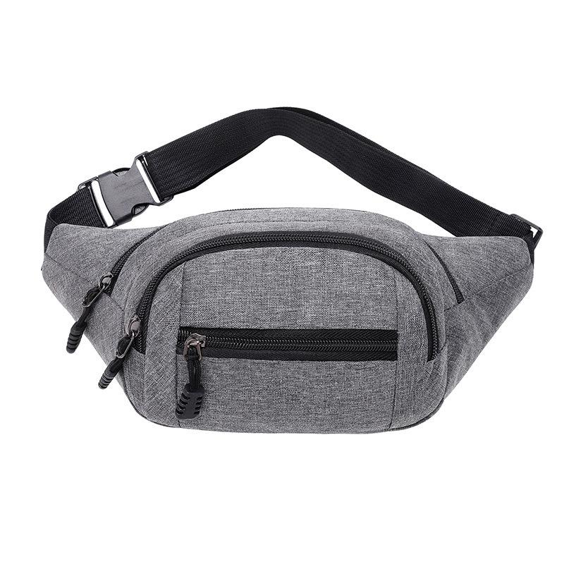New fanny pack men's casual versatile large-capacity outdoor sports mobile phone bag anti-splashing water and wear-resistant cash register change
