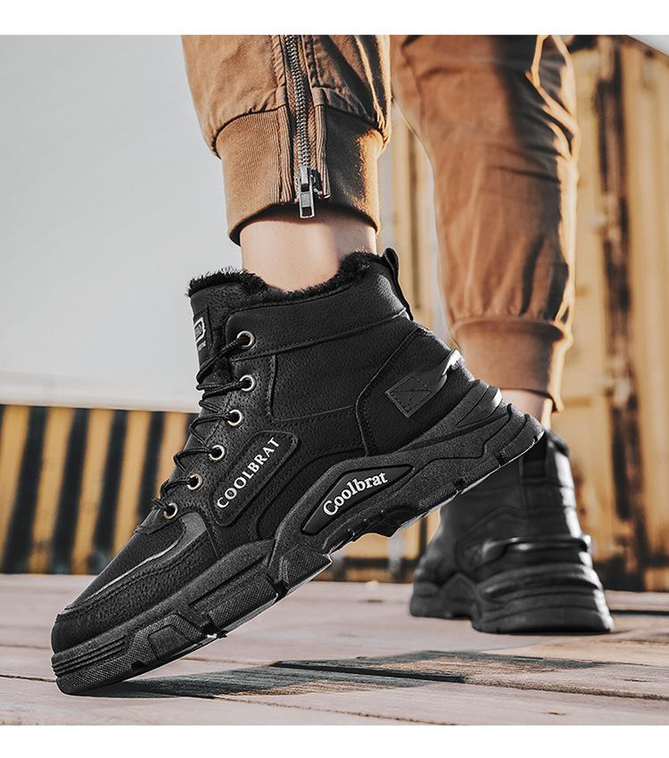 Men's Winter Martin Boots: New Style, Plus Velvet, Thick-Soled, Non-Slip Work & Snow Boots