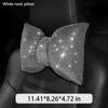 Almohadas Universales de Lujo con Diamantes de Imitación Brillantes para Reposacabezas de Coche, con Lazo, Cojín de Soporte Lumbar para Respaldo de Asiento, Interior de Automóvil