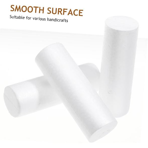 

Kichvoe 6 шт. Белые пенопластовые цилиндры для поделок своими руками, рождественских украшений и проектов ручной работы - 5,9 x 1,96 дюйма