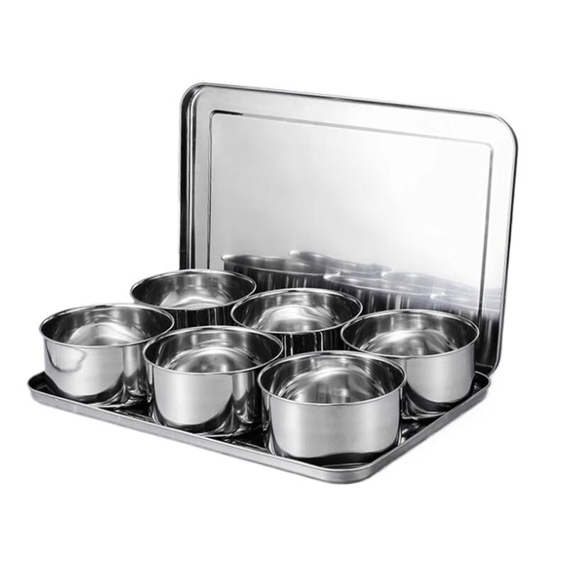 Yingbai Stainless Steel 6-Compartment Seasoning Box Set