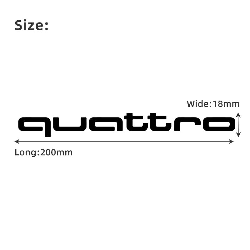 2Pcs Car Styling PVC Logo Side Body Fender Windshield Trunk Bumper Sticker For qwe2 RS S Line A3 A4 A5 A6 A7 Quattro Q2 Q3 Q5 Q7