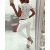 Fashion V-neck Printed Ruffled Casual Shirt