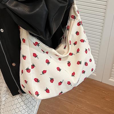 Lazy Style Bag Women's New Trendy Ins Korean Version Harajuku Shoulder Bag College Student Class Tote Bag Women