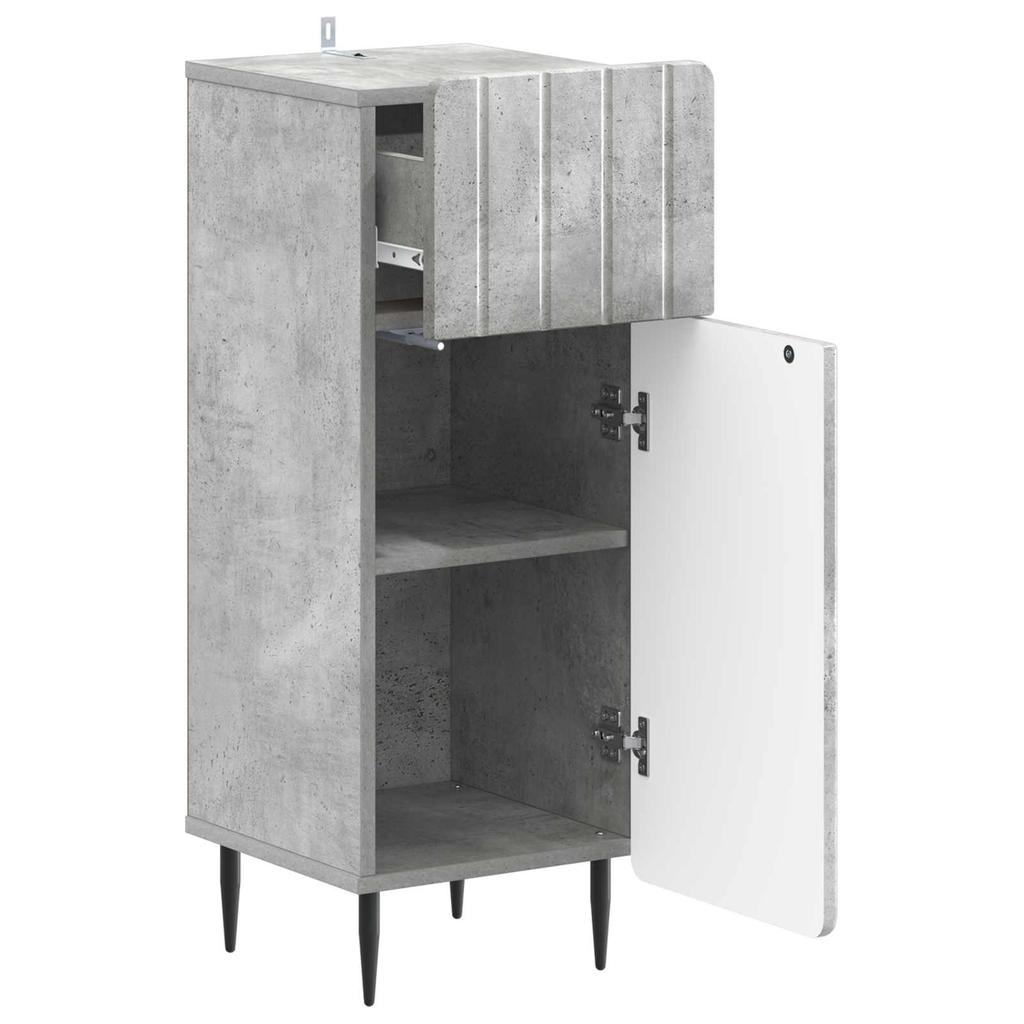 Bathroom Storage Cabinet ZWOLLE Concrete Grey