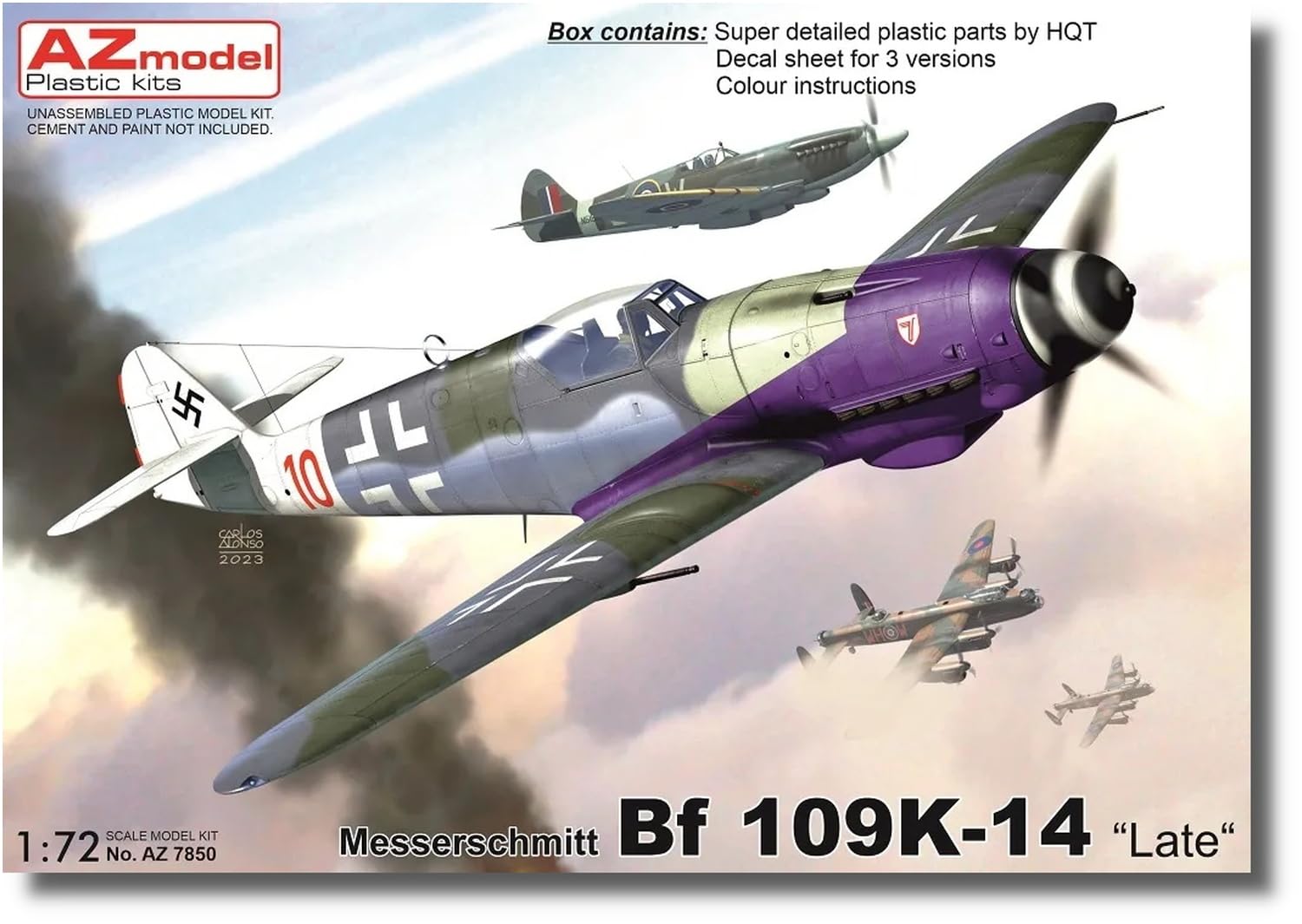

Модель AZ Модель AZ Немецкая поздняя пластиковая модель AZM7850 1/72 Bf109K-14