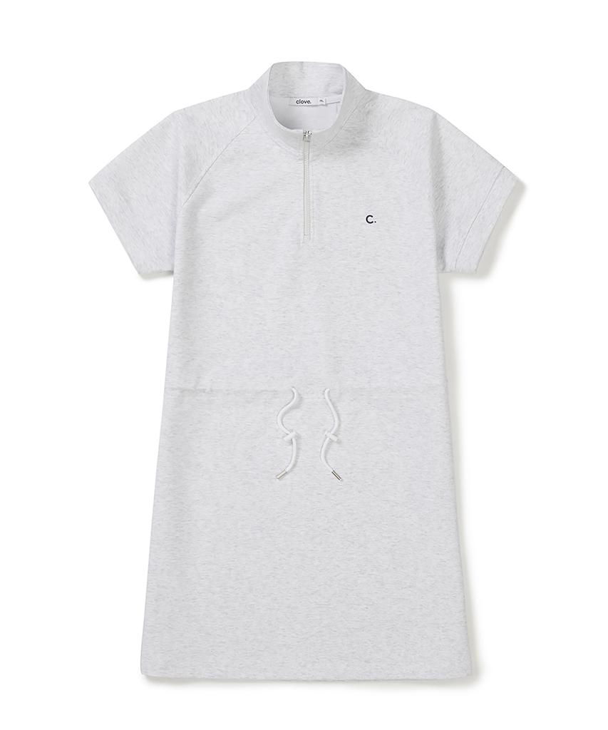 Clove [26Ss Clove] Essential Half-Zip Dress (Light Gray)