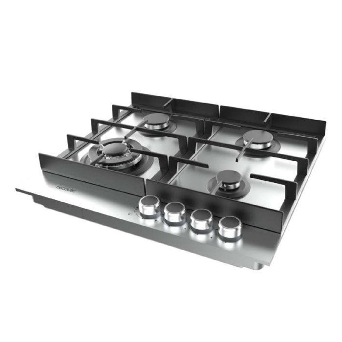 Gas Hob - CECOTEC - Bolero Squad G 4400F - 4 Burners - Stainless Steel - 8 kW