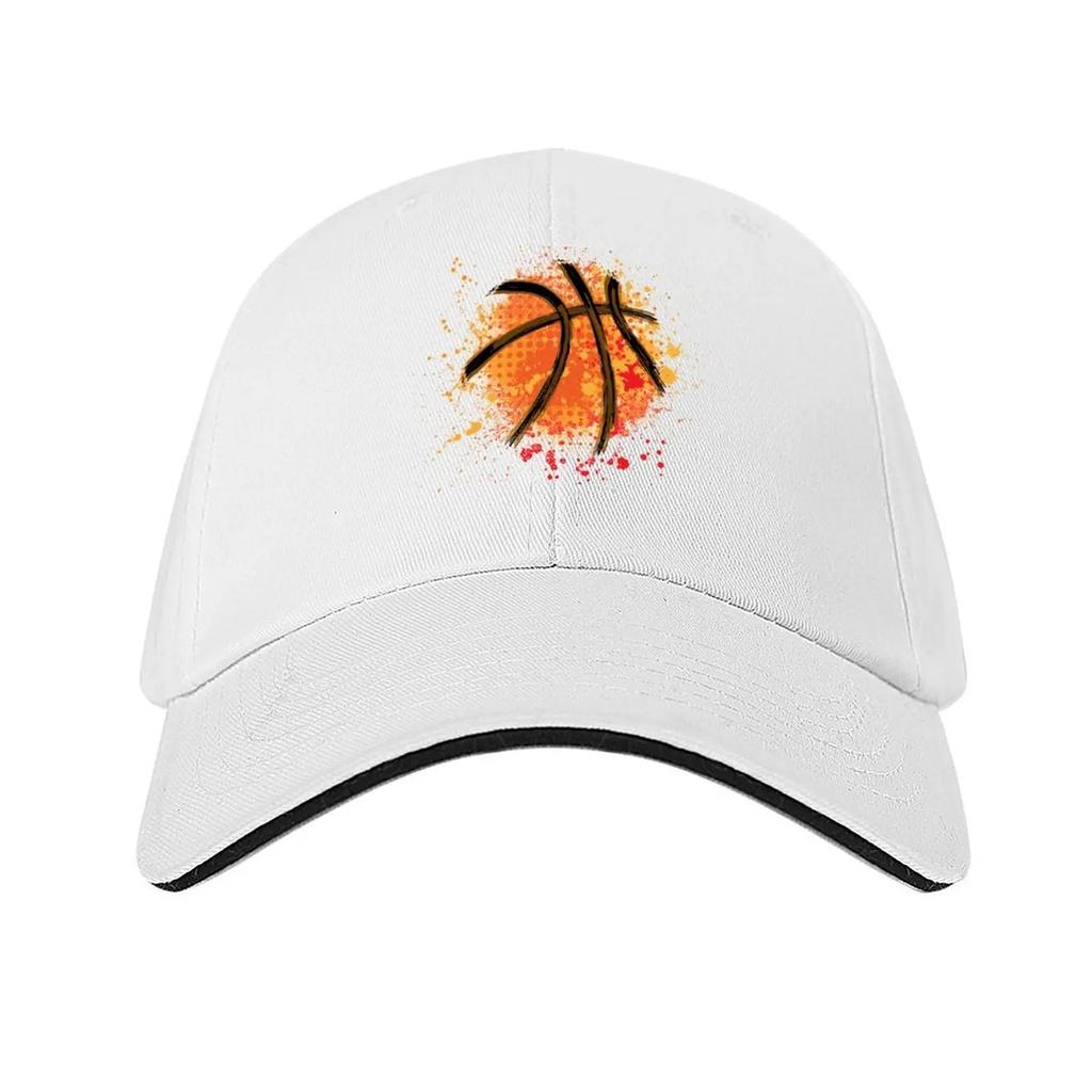 Orange Basketball Baseball Cap Snap Back Hat Hiking Hat Funny Hats Military Tactical Cap Trucker Hats For Men Womens