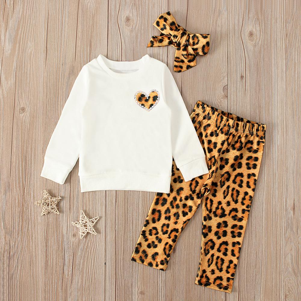 Koupit Baby Girls Leopard Outfits Toddler Long Sleeve TShirts Tops