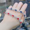 Luxury Royal Sapphire Bracelet Celebrity Banquet Daily Dating Gathering Sisters Afternoon Tea Red Diamond Treasure Bracelet