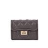 Mini Rhombus Style Multifunctional Folding Wallet Women'S Short Fashion Change Card Bag