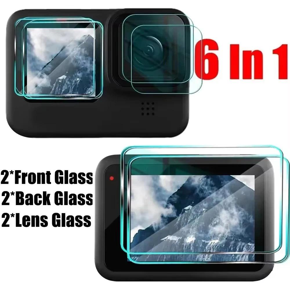 9 in 1 Camera Tempered Films for For Go Pro Hero 13 Black HD Clear Anti Scratch Lens Tempered Glass Screen Protectors for GoPro