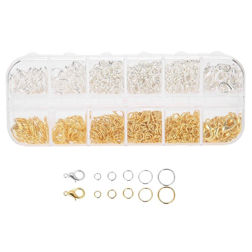Multi-Purpose Silver Gold Colors Jump Rings Kit Straight mouth pliers Zinc Alloy Lobster Clasps Repair Kit Repair