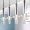 Nordic LED Glass Pendant light Post Modern long tube Simple Creativity Loft Hanging Lamps Cafeteria Bedroom bedside lamps