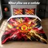 Manchester United Diseño Juego de Cama Ropa de Cama 1 Funda Nórdica + 2 Fundas de Almohada Suave Transpirable Ropa de Cama para el Hogar
