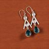 Apatite Gemstone 925 Sterling Silver Jewelry Handmade Drop/Dangle Earrings 2.4" EE-86-12