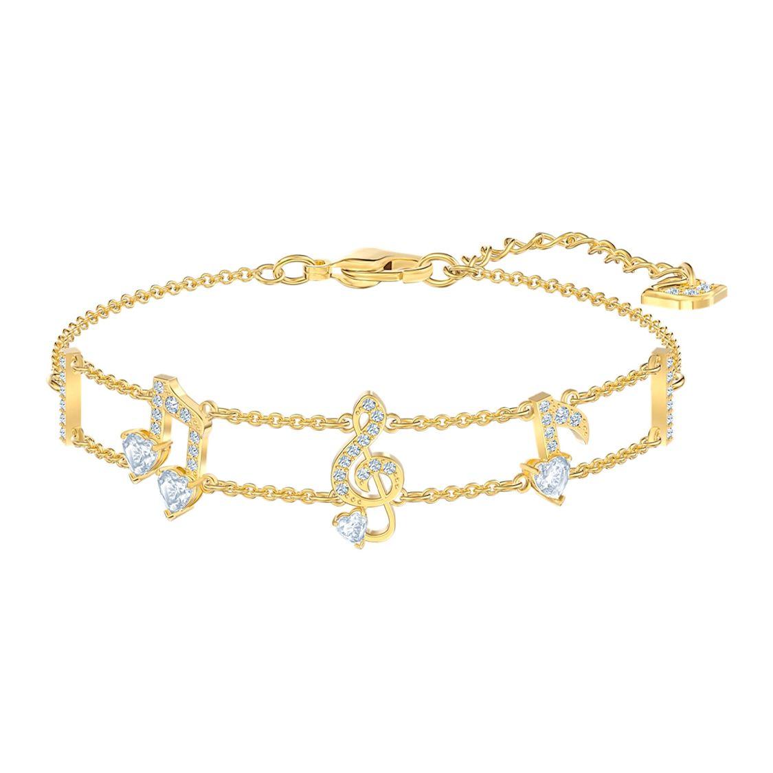 

Swarovski Pleasant Music Element Gold Note Series Crystal Bracelet Women bracelet 5491658 Box (Random Color)
