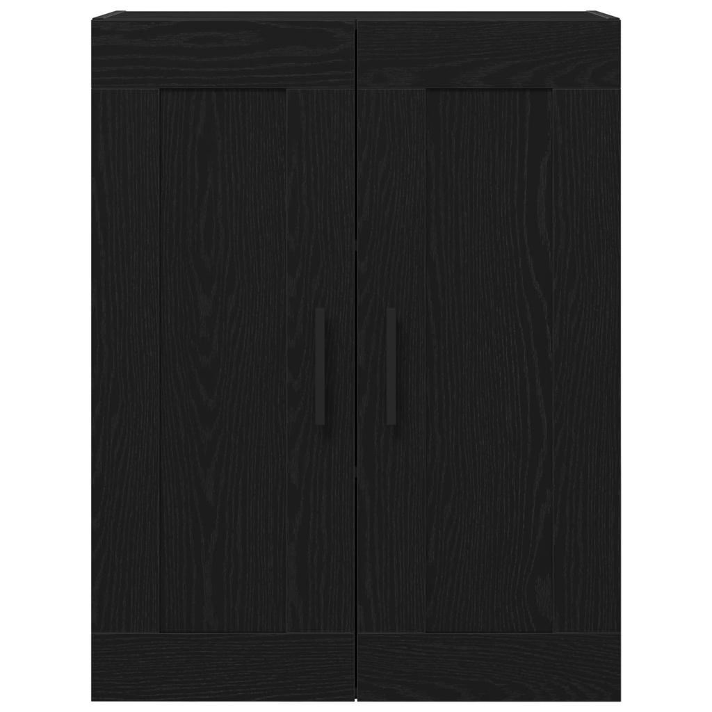 Wall Mounted Cabinet in Black Oak Effect 69.5 x 34 x 90 cm