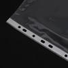 100 Pcs A4 Clear Document Folder Transparent Waterproof Case Document Paper Organizer 11-Hole File Folder for A4 Size Paper School Office Supplies