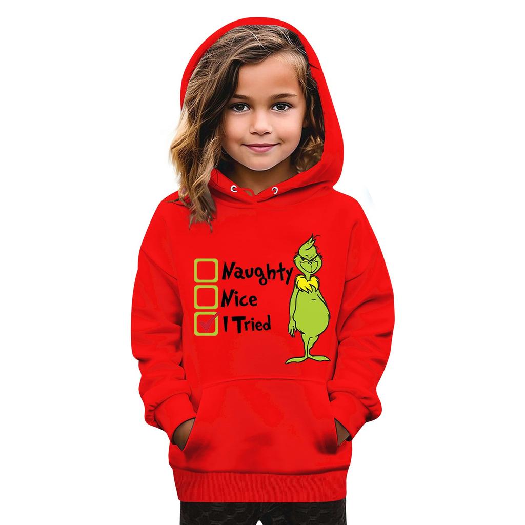 Christmas Children's Sweatshirt Long Sleeve Lightweight Casual Hoodie Loose Comfortable Children's Sweatshirt