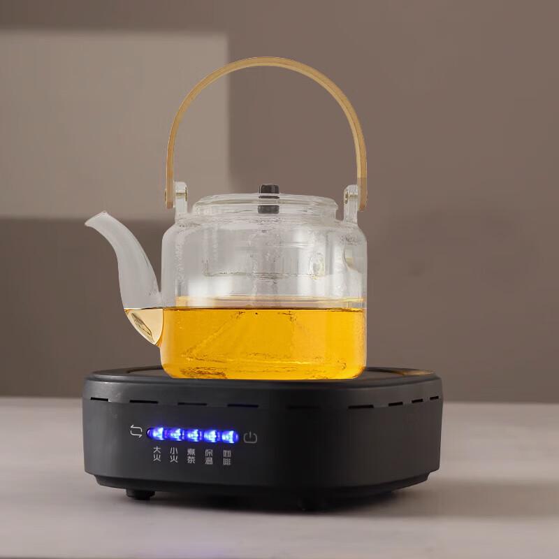 Kesh Mini Electric Ceramic Tea Stove with Touch Control and 1.0L Dual-Use Glass Kettle CN plug (adapter included)