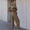 Women's 2 Piece Outfits Long Sleeve Pullover Crop Hoodies And Jogger Pants Sweatsuit Set Fall Casual Tracksuit Set