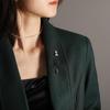 High-End Korean Style Zirconia Bow Brooch Lapel Pin