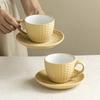 Creative Woven Pattern Cup Saucer Ceramic Coffee Cup Set Household Afternoon Tea Cup Tea Cup Breakfast Cup