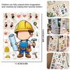 8pcs Different Career Cute Cartoon Character Puzzle Graffiti Stickers  For Laptop Notebook Phone Thermos Diy Stickers Toys Gift