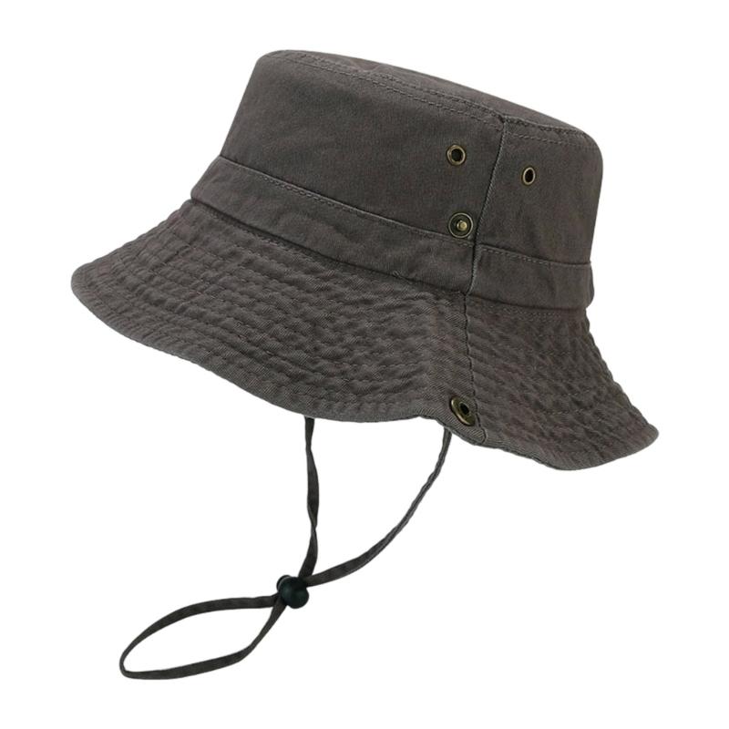 Breathable Cotton Bucket Hat For Outdoor Activity Foldable Sun Protective Unisex Design Fisherman Hat For Women Men