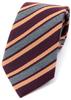 [Color] Wool-like AutumnWinter Tie (8cm Wide) Striped Casual (Wine Red)