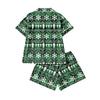 Women's Pajamas Fashion Two-Piece Shirt Shorts Set Soft Holiday Casual Clothing Set